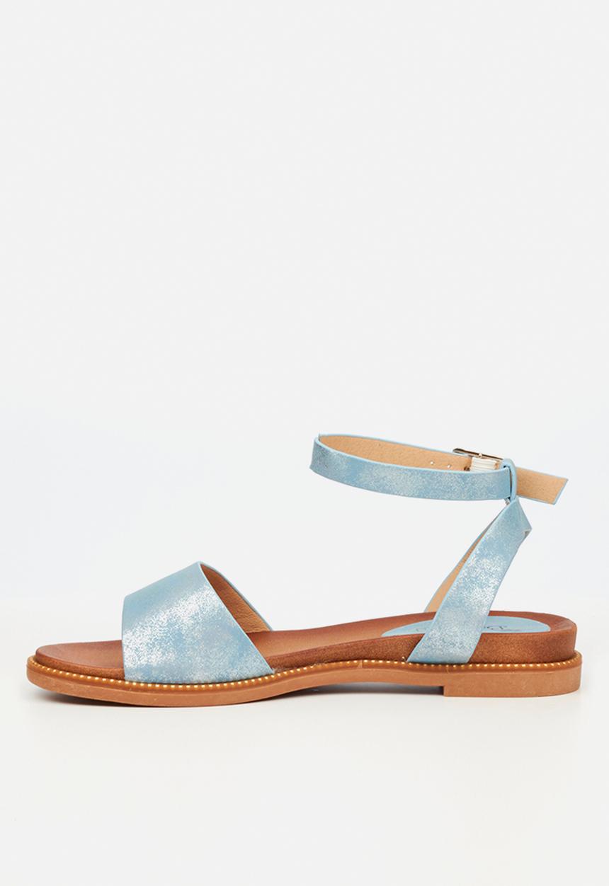 Butterfly Feet - Ellie 3 ankle tie sandal - blue