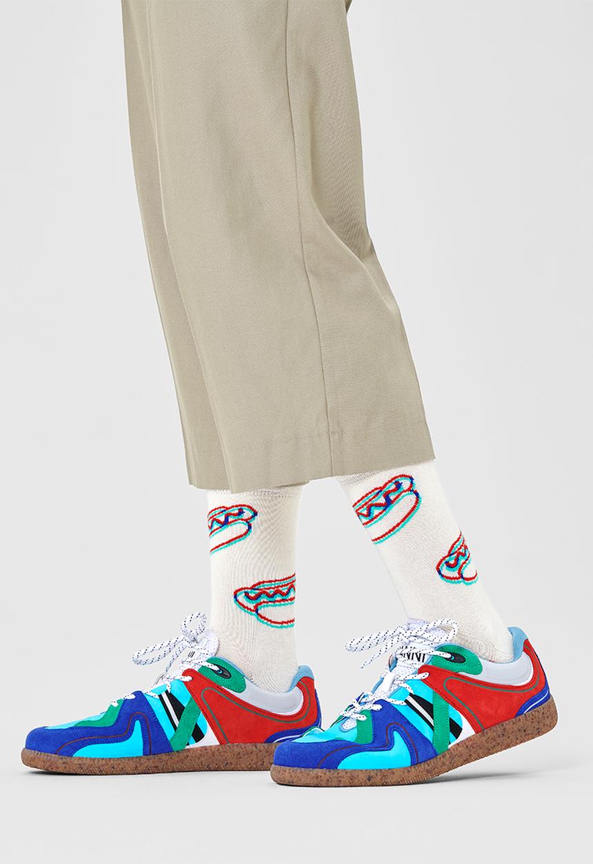 Happy Socks - Hot dog socks - off-white