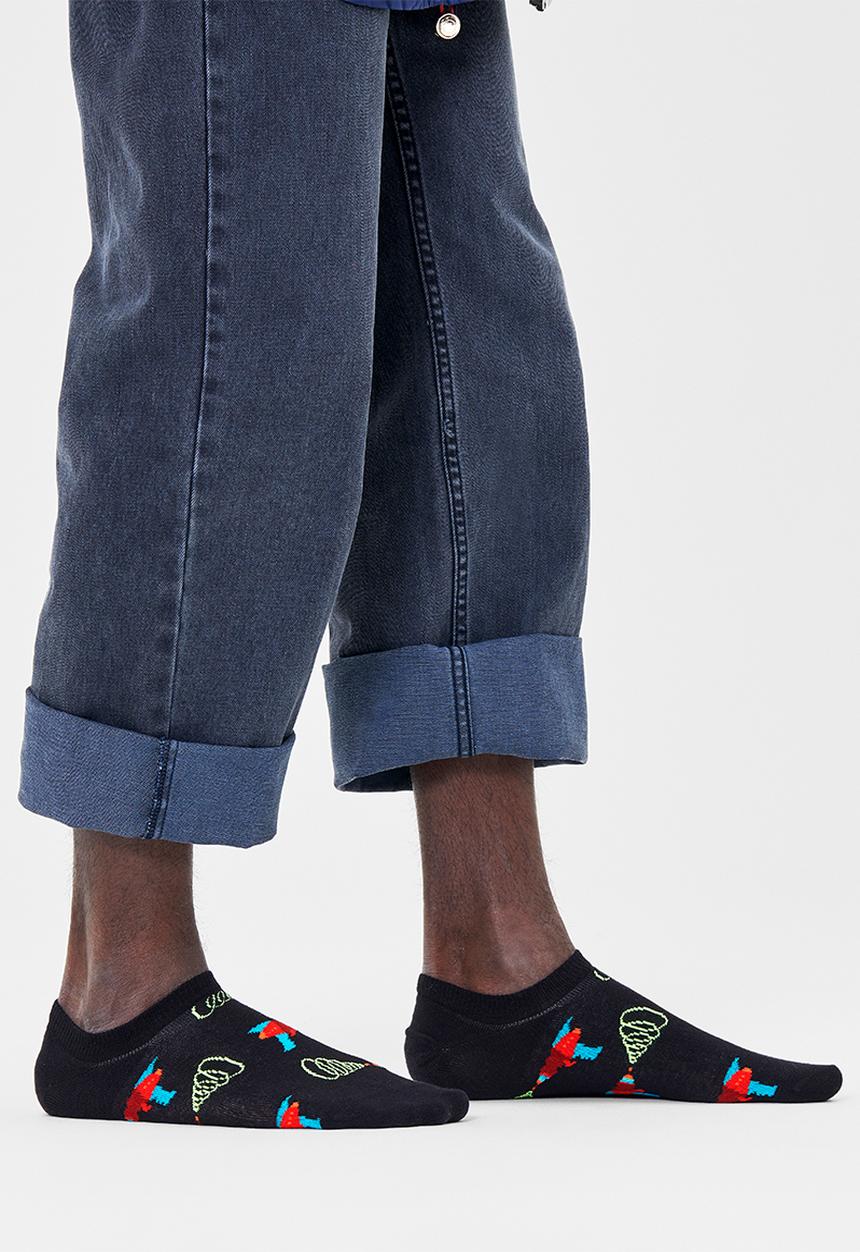 Happy Socks - Lazer quest no show socks - black