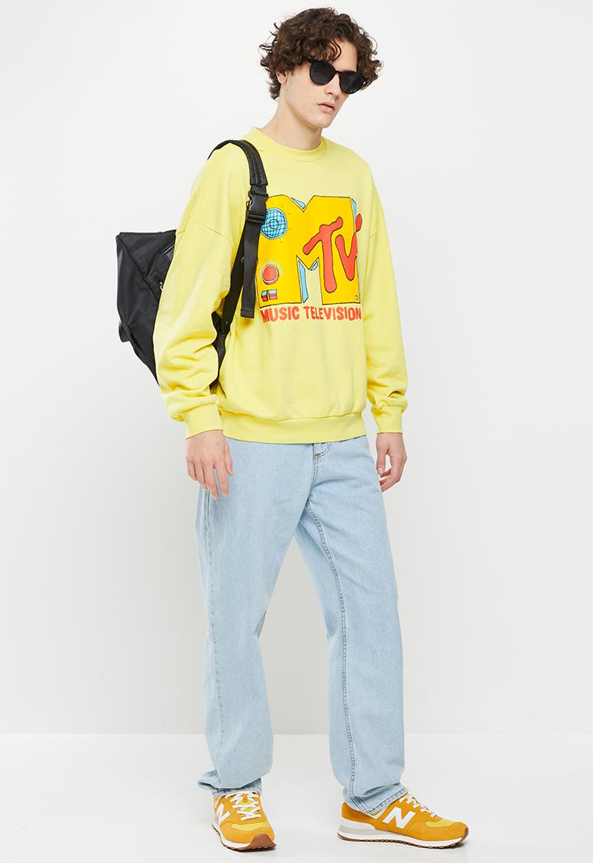 Only & Sons - Onsmtv vintage fit crew neck sweat - custard