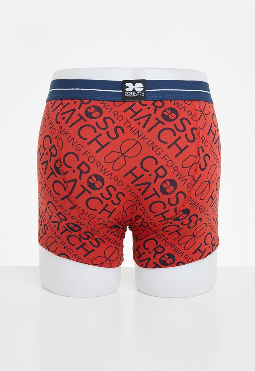 Crosshatch - Foran ch 3-pack boxer shorts - insignia blue & samba red 