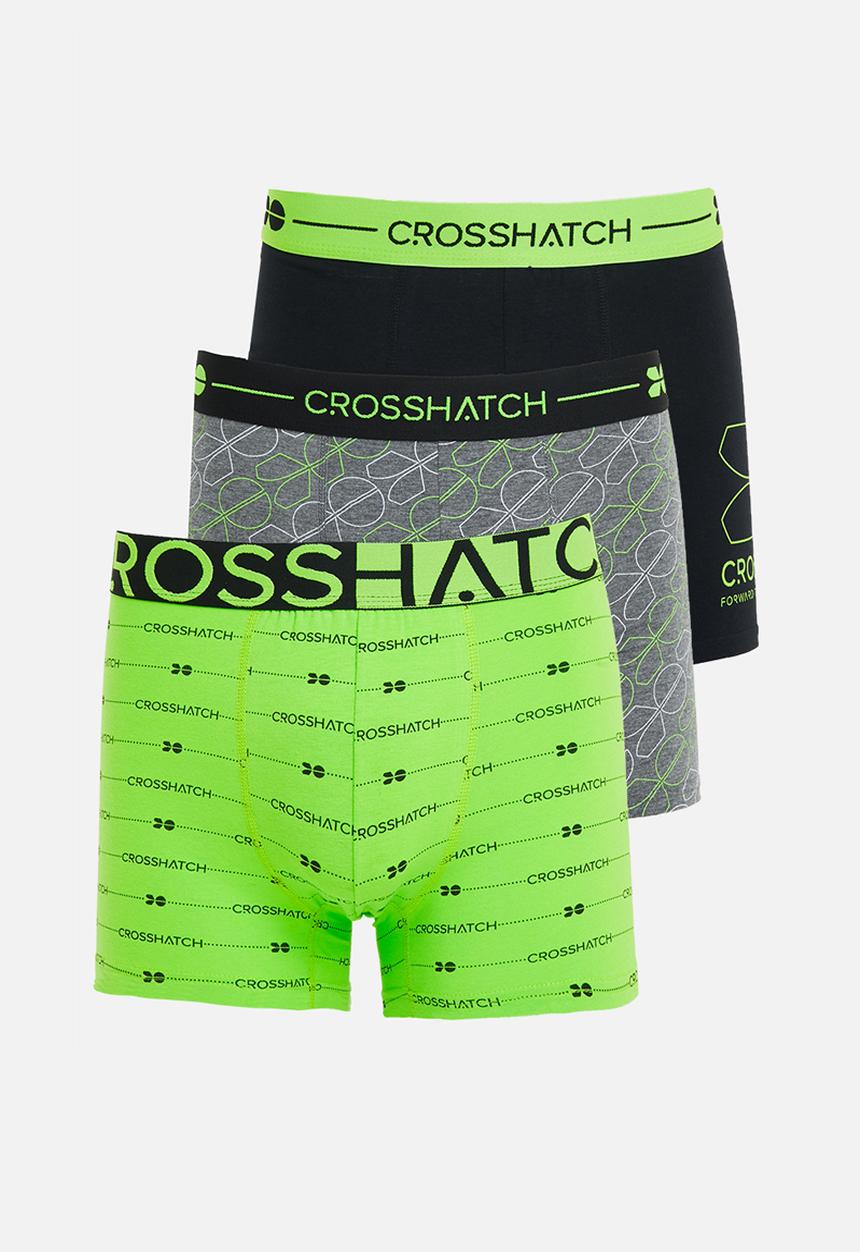 Crosshatch - Verino ch 3-pack boxer shorts - jasmine green & black
