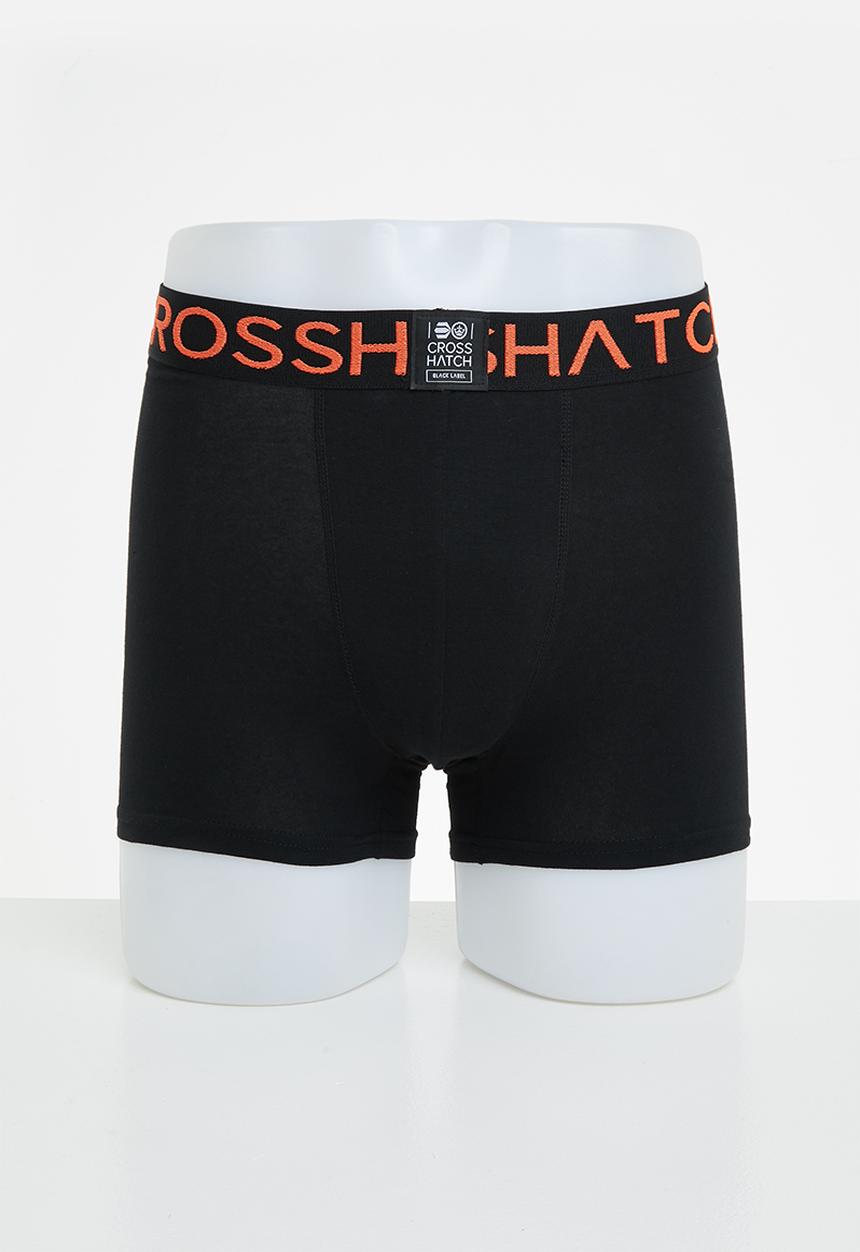 Crosshatch - Hexaline ch 3-pack boxer shorts - burnt orange & black