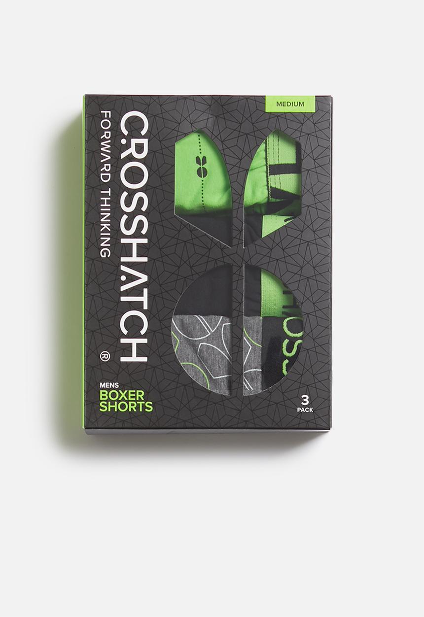 Crosshatch - Verino ch 3-pack boxer shorts - jasmine green & black