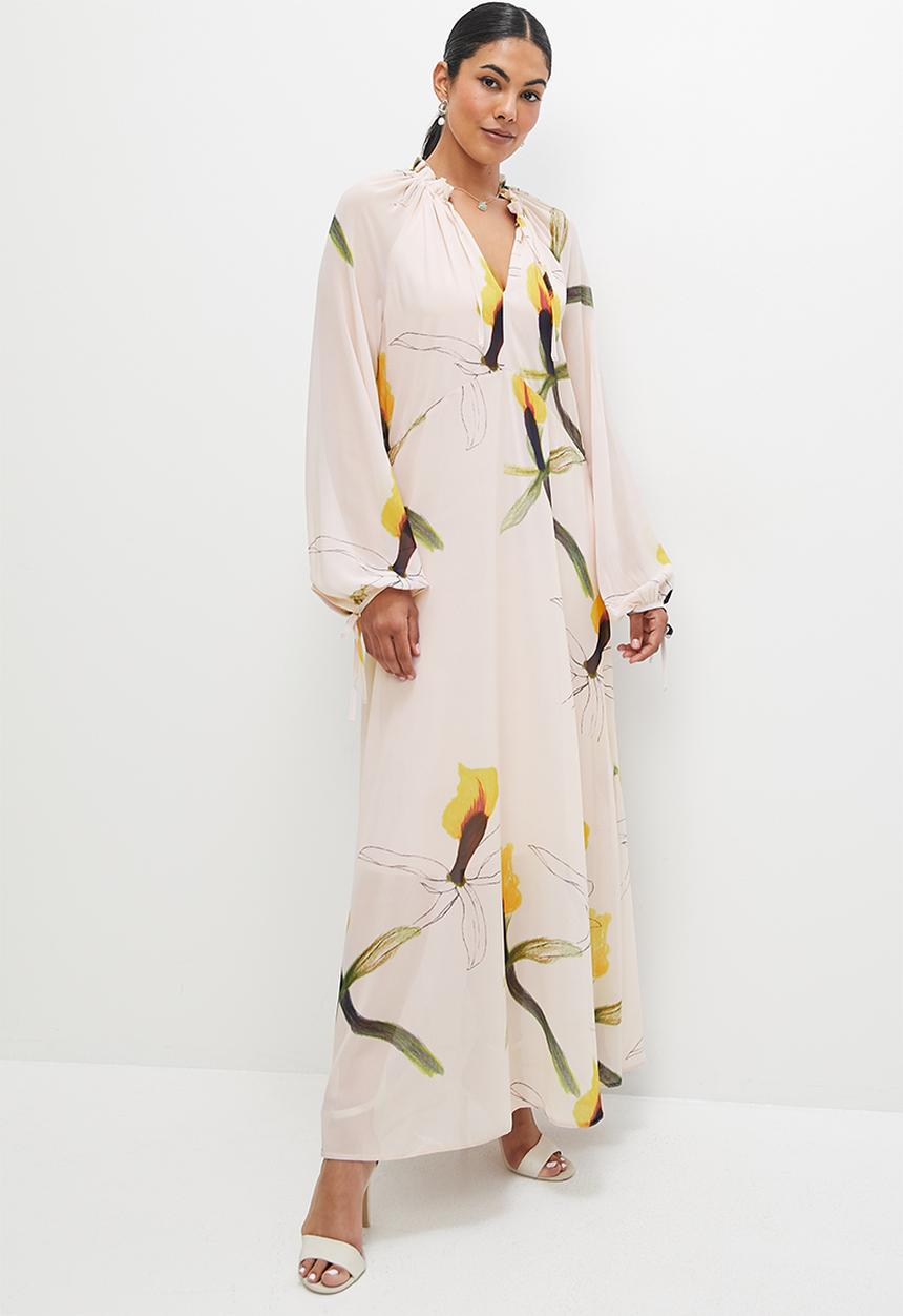edit - Baby frill raglan tiered maxi dress - yellow iris