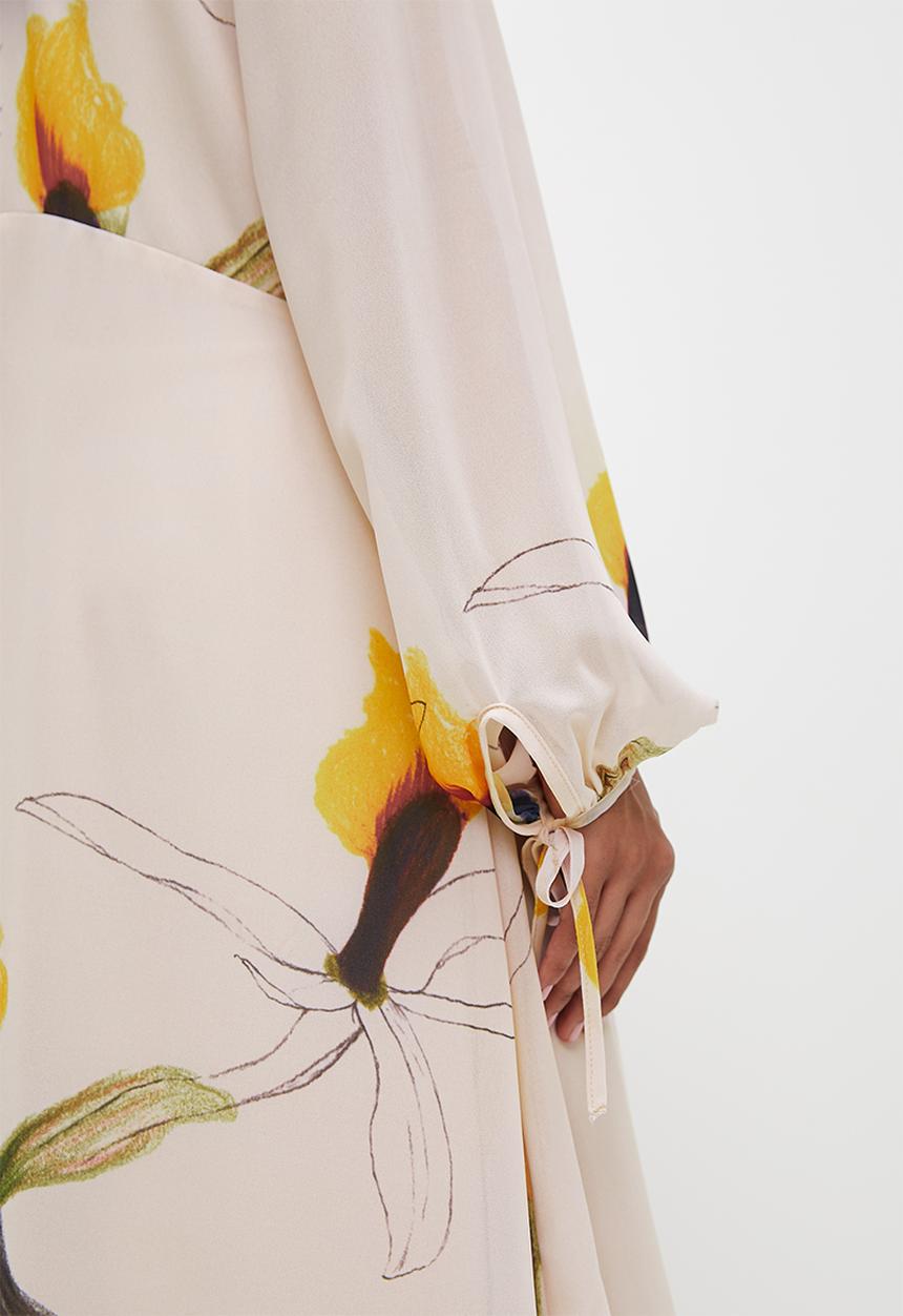 edit - Baby frill raglan tiered maxi dress - yellow iris