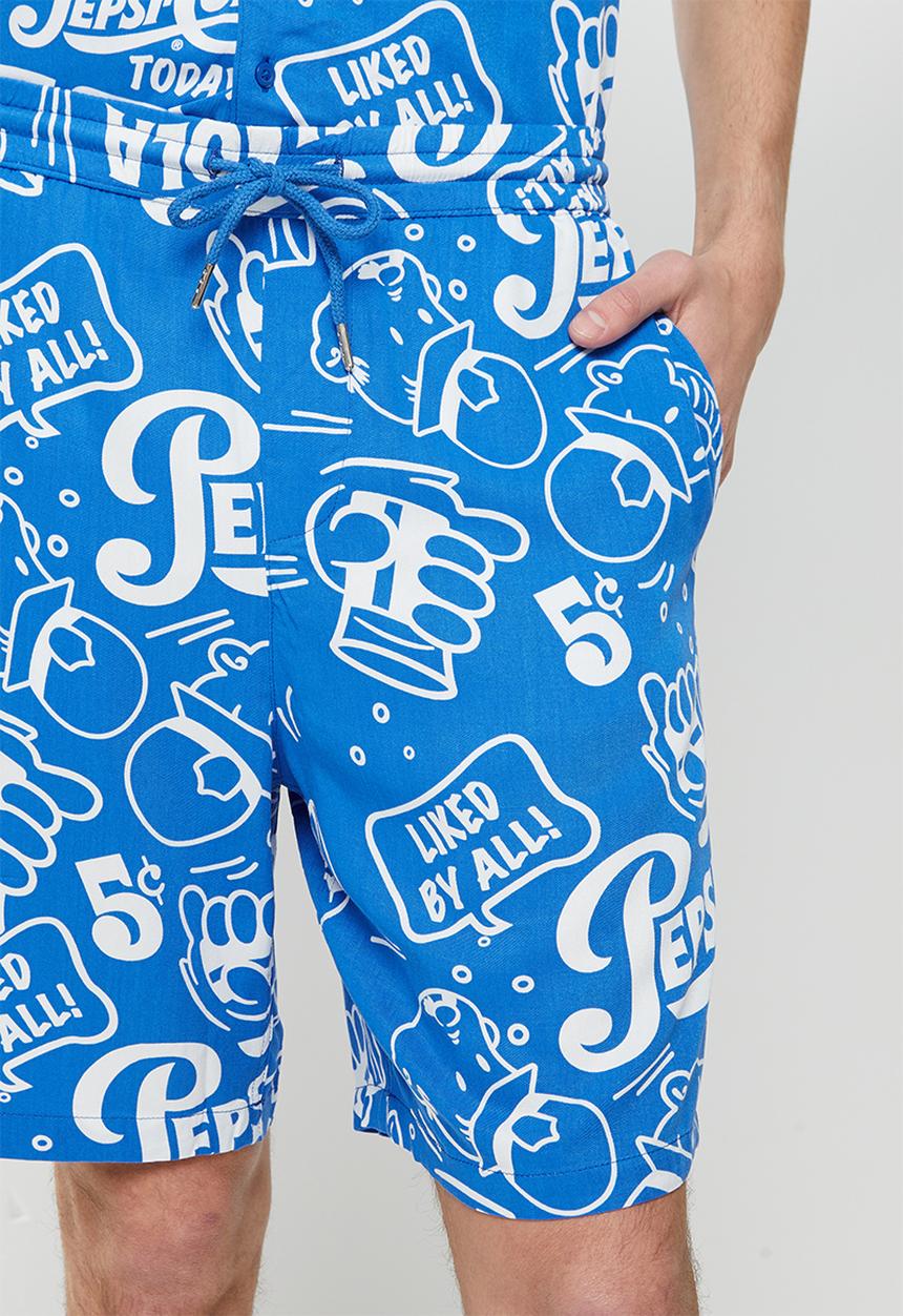 Only & Sons - Onspepsi life license aop shorts - blue