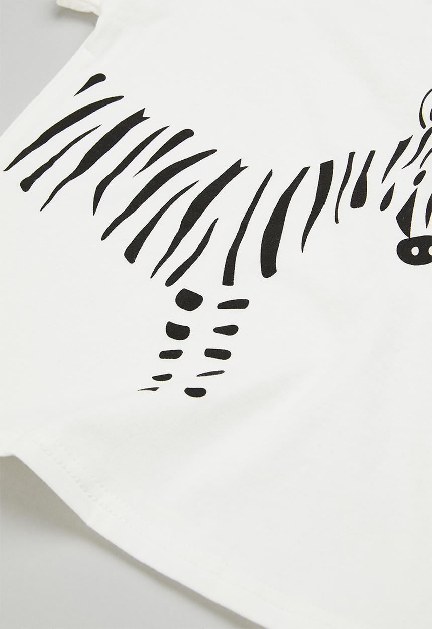 Pop Candy - Boys zebra tee & shorts set - white & black