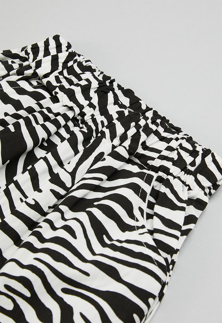 Pop Candy - Boys zebra tee & shorts set - white & black