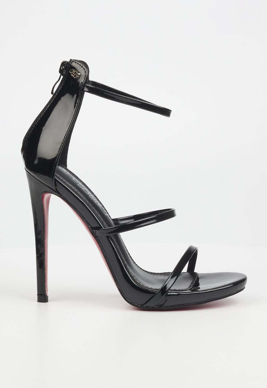 Miss Black - Bou1 barely there stiletto heel - black