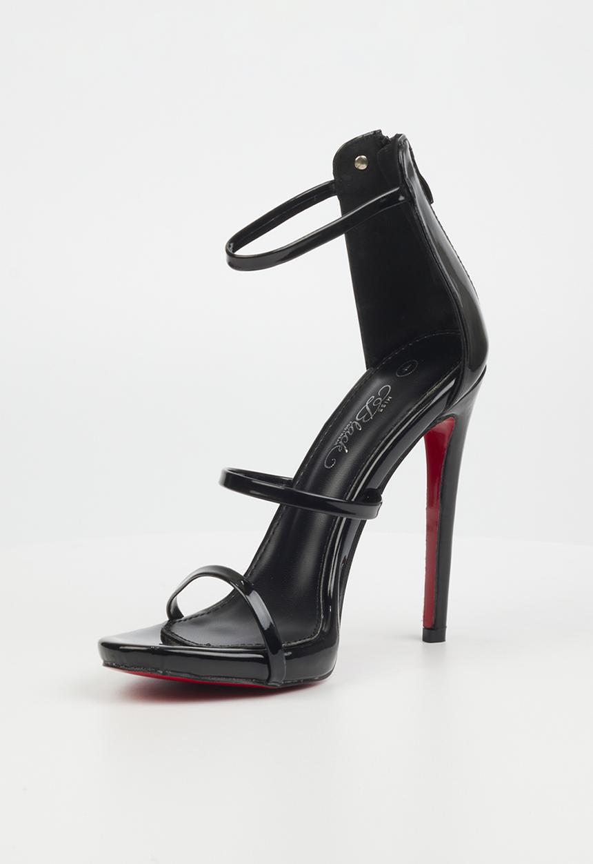 Miss Black - Bou1 barely there stiletto heel - black