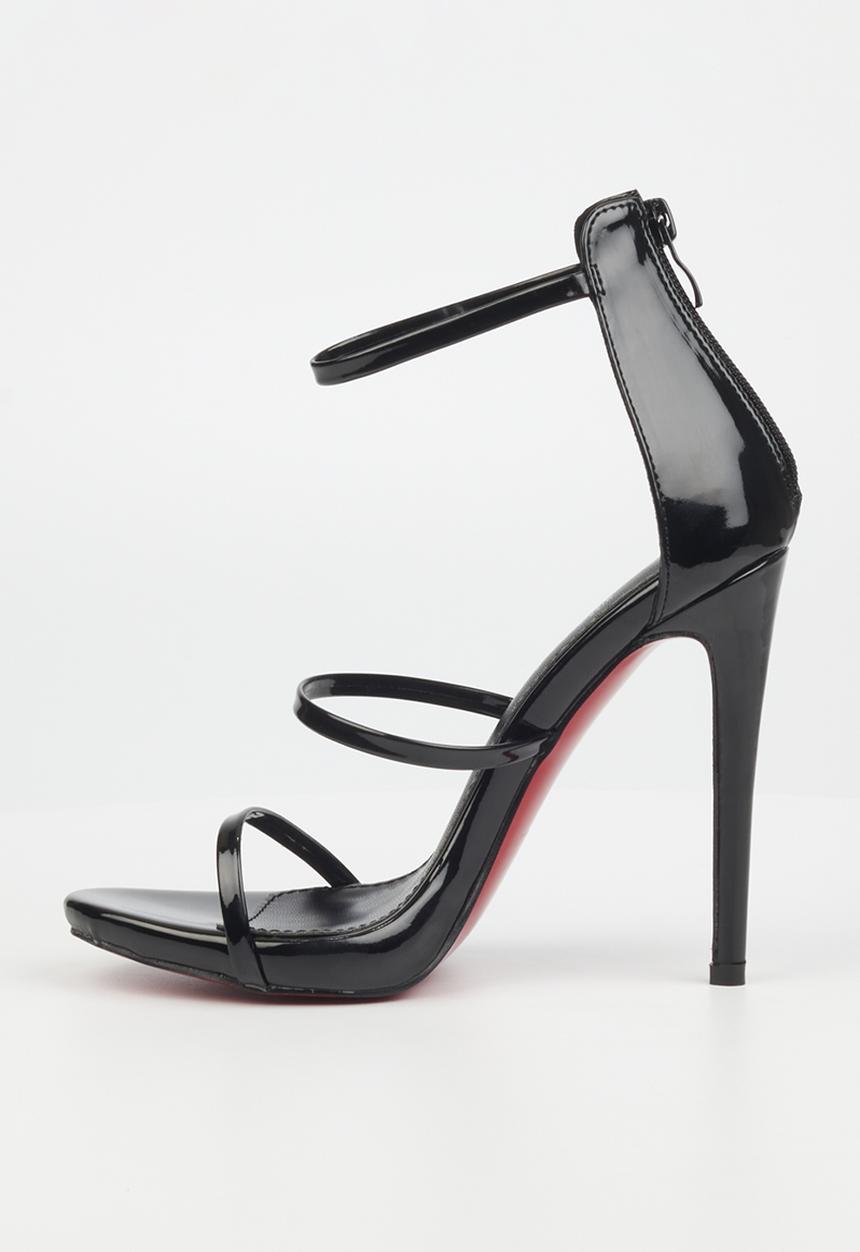 Miss Black - Bou1 barely there stiletto heel - black