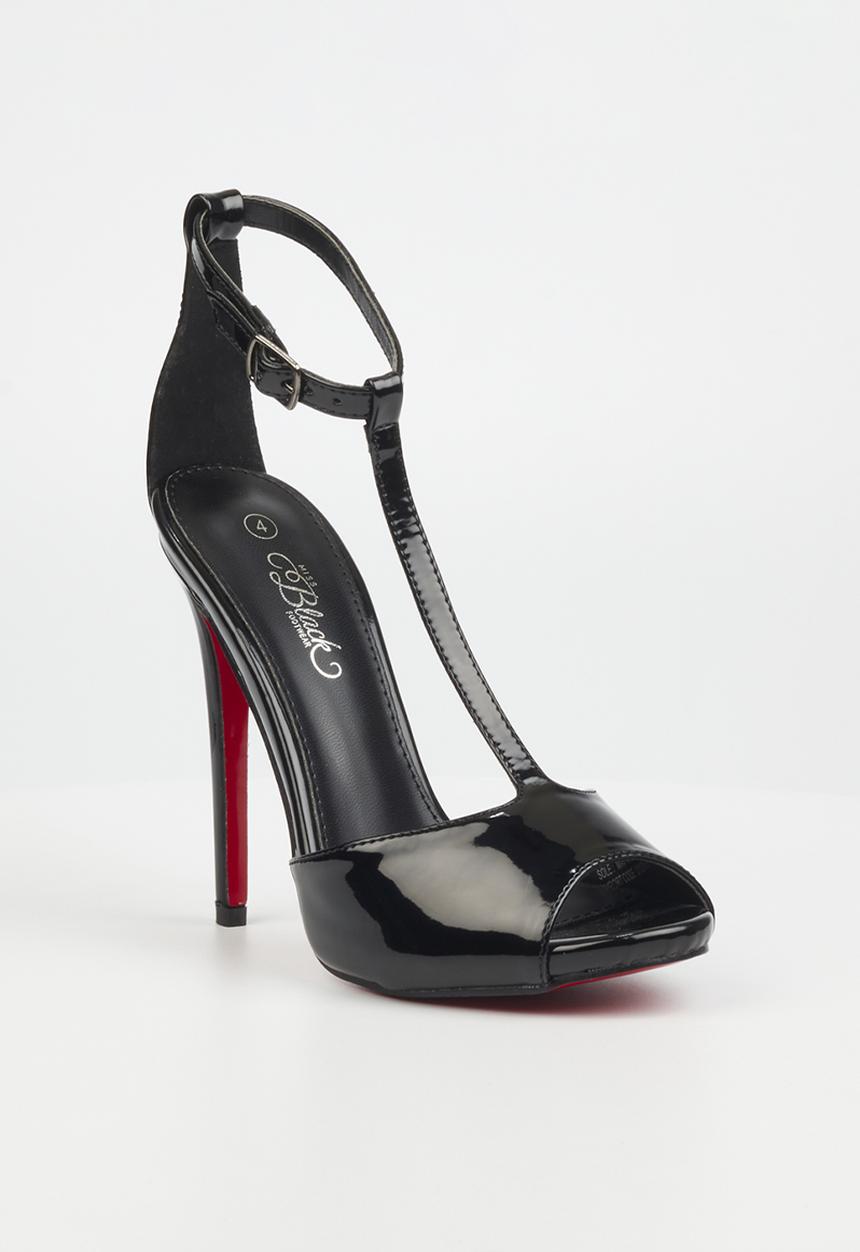 Miss Black - Bou2 barely there stiletto heel - black