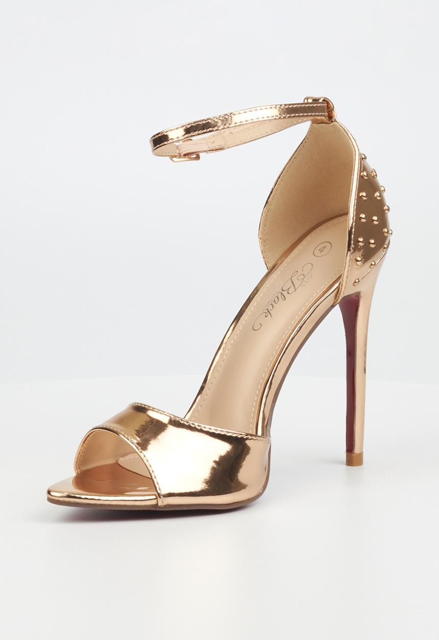 Miss Black - Dagger5 barely there stiletto heel - rose gold