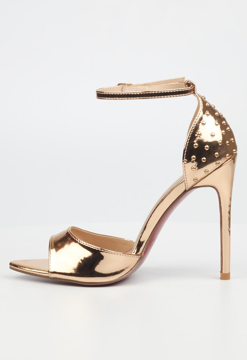 Miss Black - Dagger5 barely there stiletto heel - rose gold