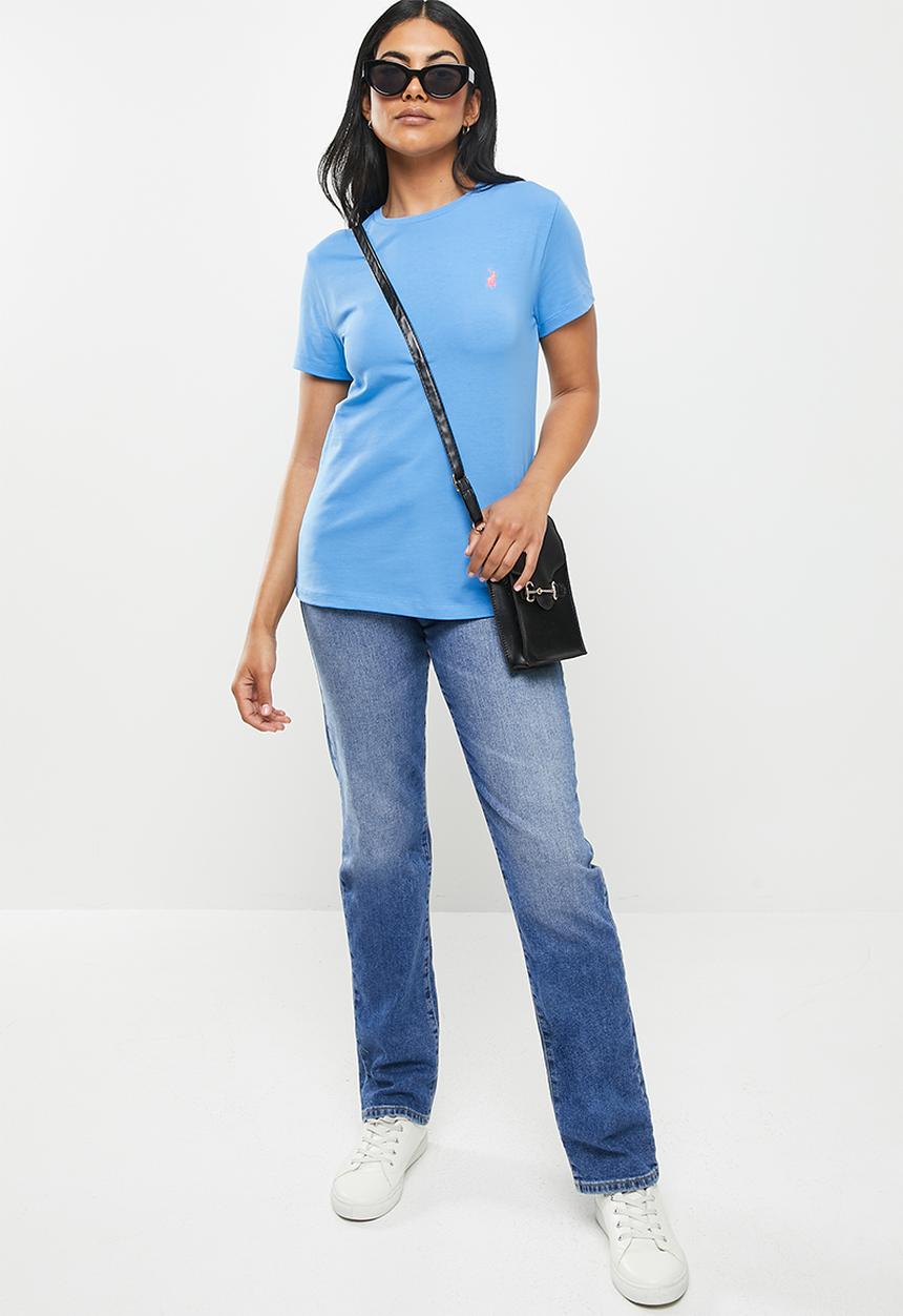 POLO - Kelly short sleeve basic crew neck T-shirt - blue