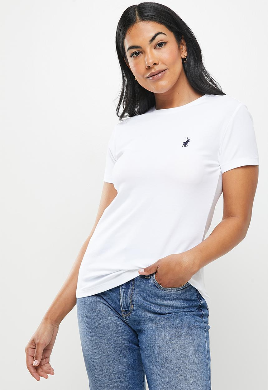 POLO - Allie basic short sleeve essential crew neck T-shirt - white