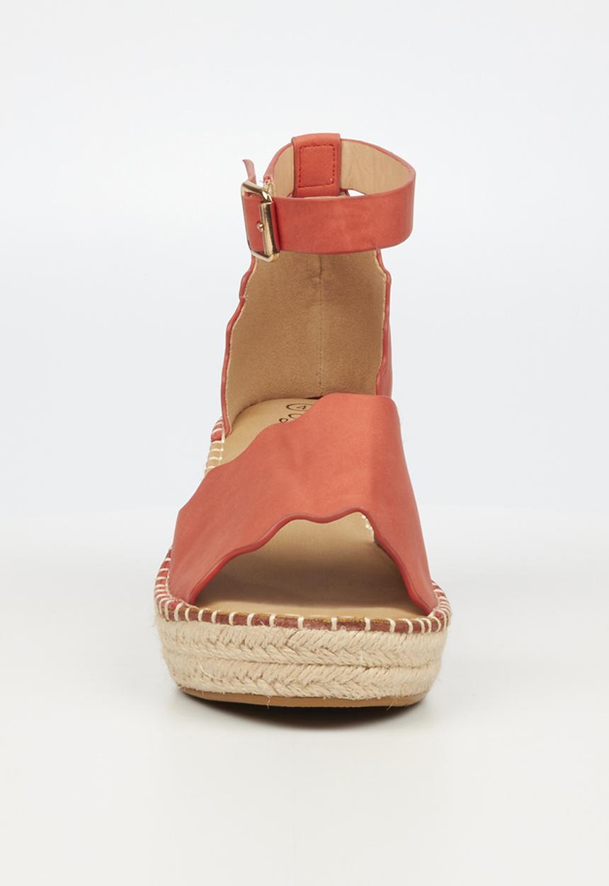 Miss Black - Jayda1 espadrille wedge heel - orange