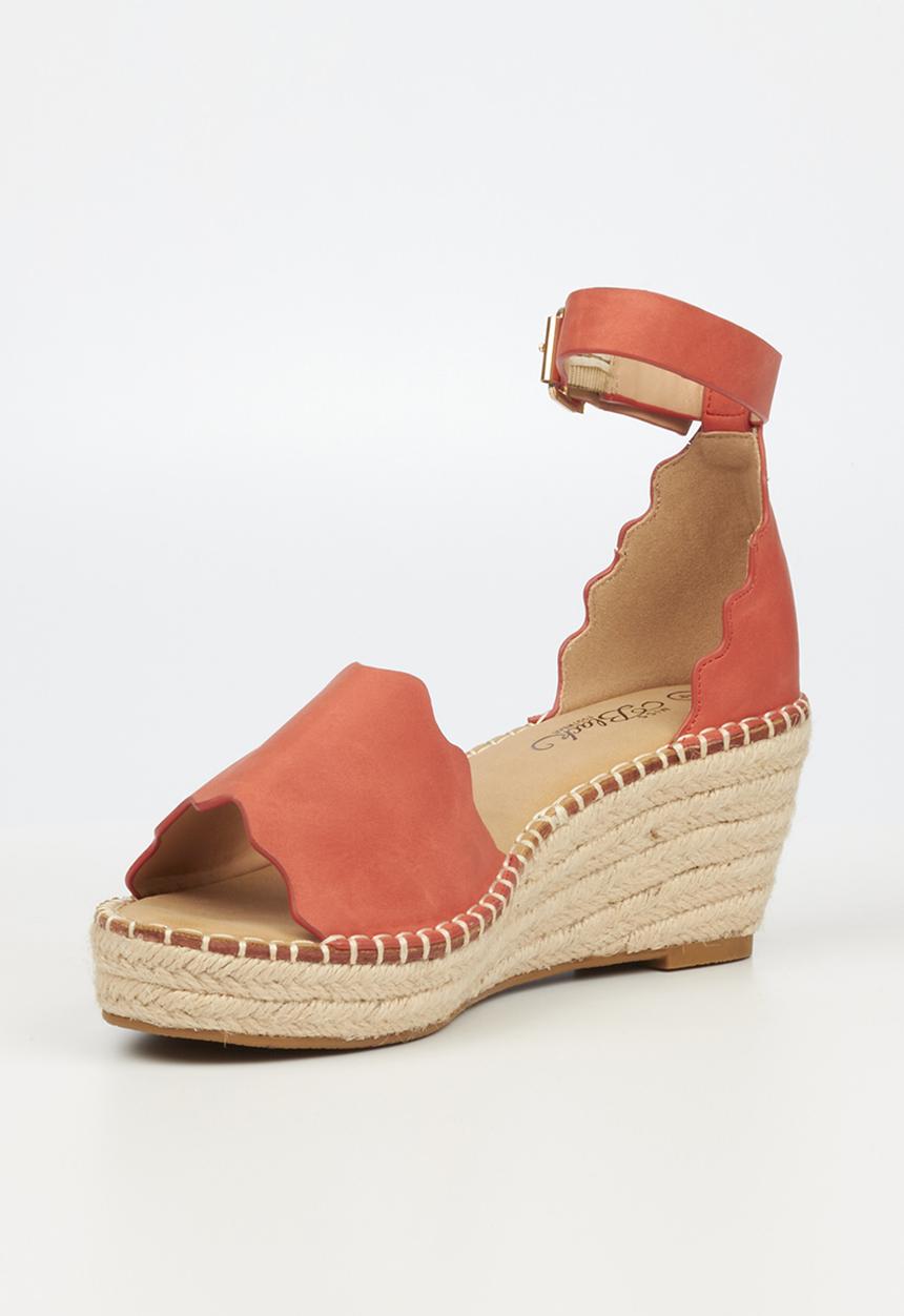 Miss Black - Jayda1 espadrille wedge heel - orange
