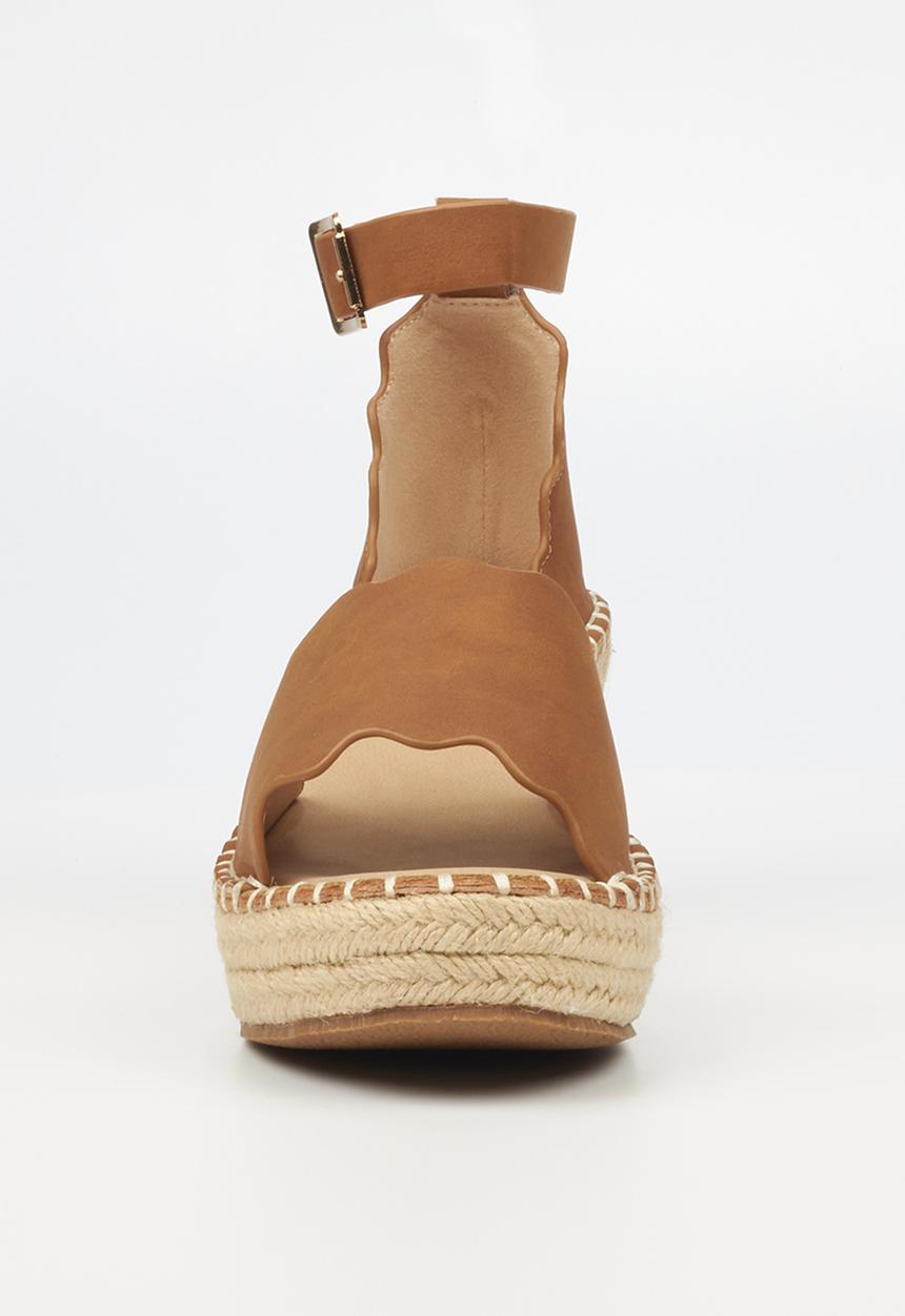 Miss Black - Jayda1 espadrille wedge heel - tan