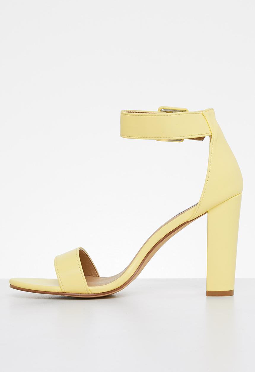 Madison® - Angelique buckle tie block heel - butter yellow