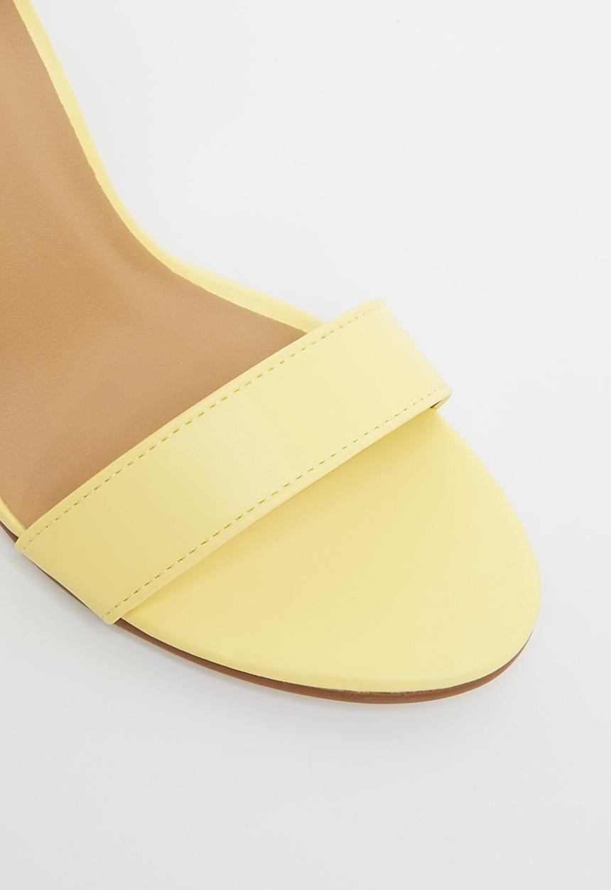 Madison® - Angelique buckle tie block heel - butter yellow