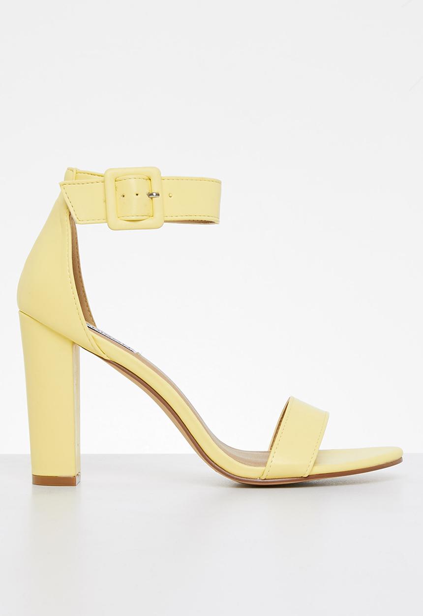 Madison® - Angelique buckle tie block heel - butter yellow