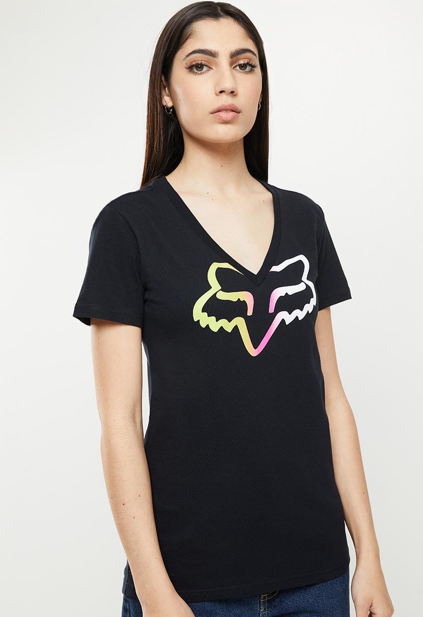 Fox - Gradient v-neck - black