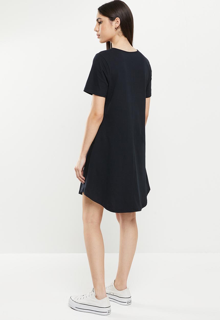 Fox - Heater tee dress - black