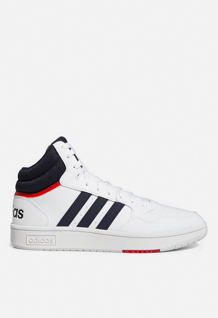 adidas Originals - Hoops 3.0 mid - ftwr white/legend ink/vivid red