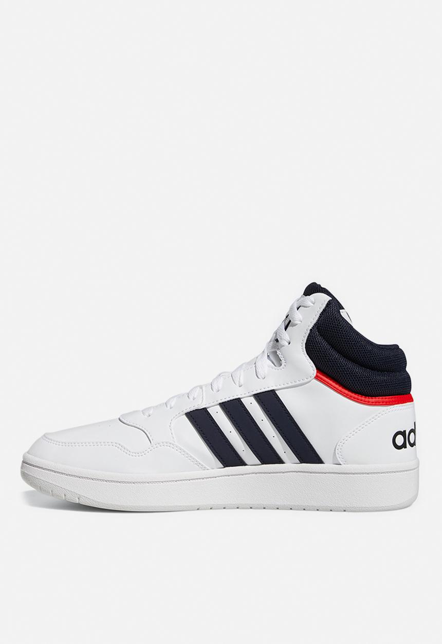 adidas Originals - Hoops 3.0 mid - ftwr white/legend ink/vivid red