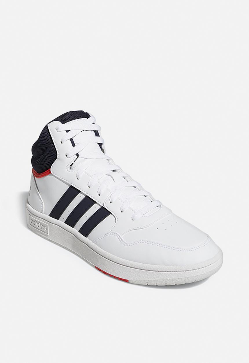 adidas Originals - Hoops 3.0 mid - ftwr white/legend ink/vivid red