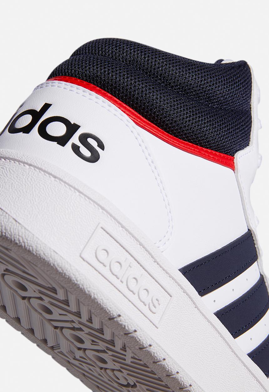 adidas Originals - Hoops 3.0 mid - ftwr white/legend ink/vivid red