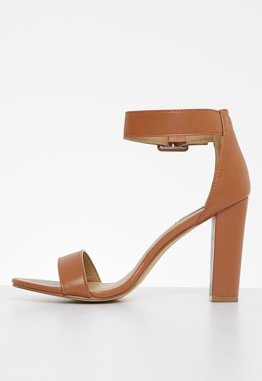 Madison® - Angelique buckle tie block heel - tan