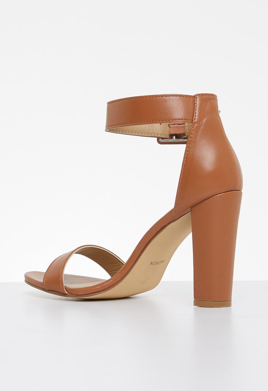Madison® - Angelique buckle tie block heel - tan