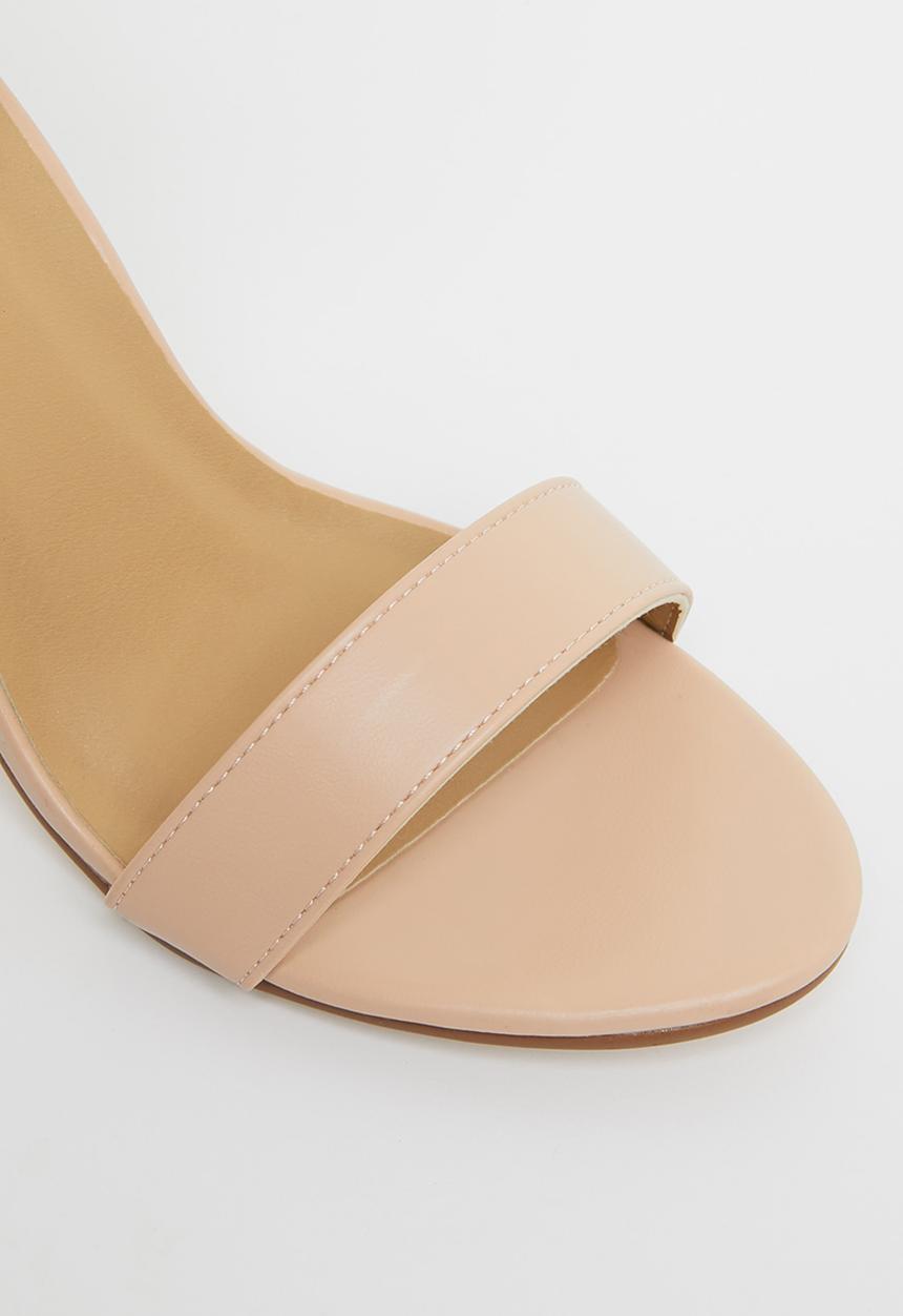 Madison® - Angelique buckle tie block heel - blush