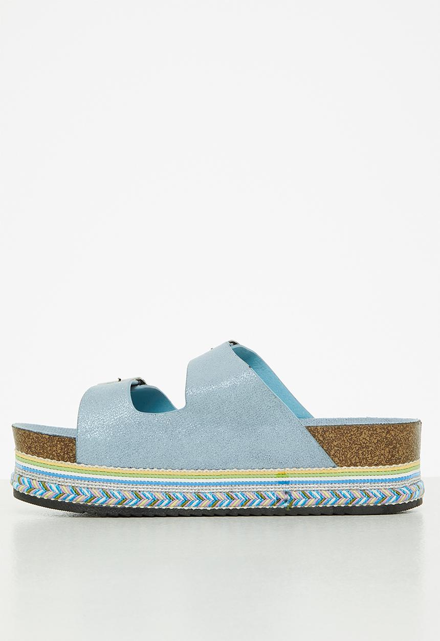 Footwork - Sirena flatform espadrille slide - blue