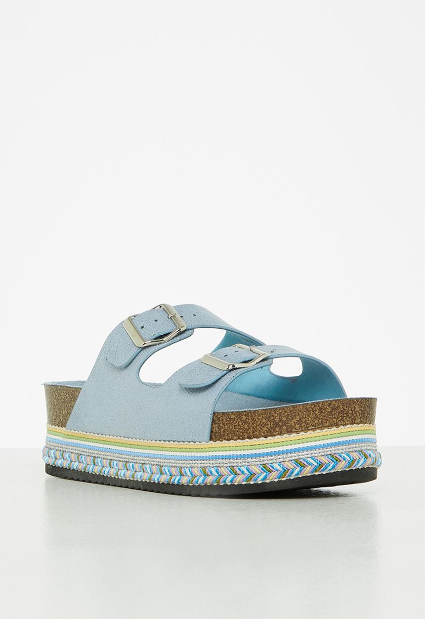 Footwork - Sirena flatform espadrille slide - blue