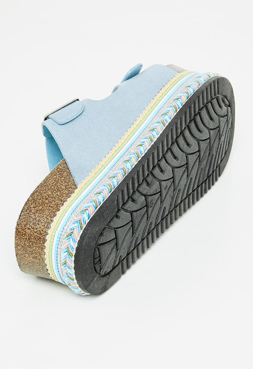 Footwork - Sirena flatform espadrille slide - blue
