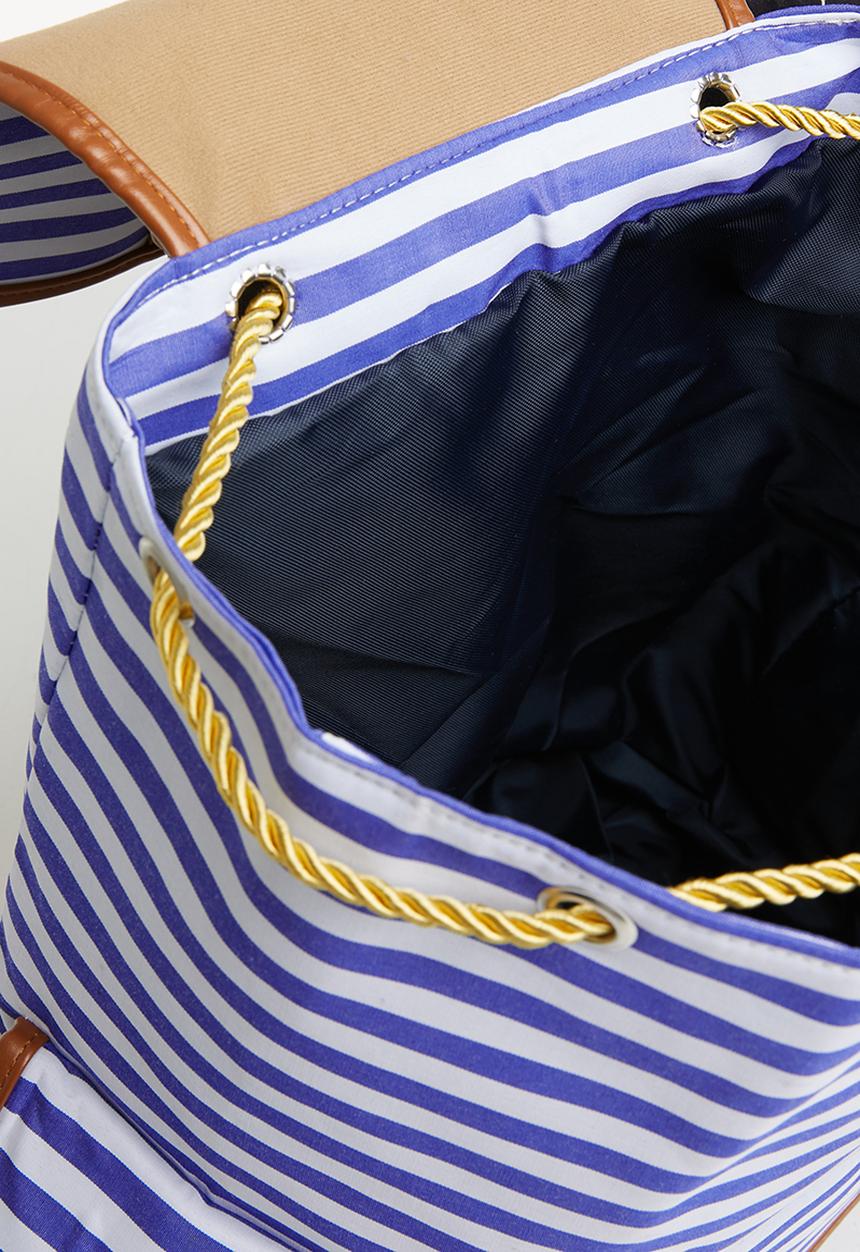 Superbalist - Nautical stripe backpack - navy & white