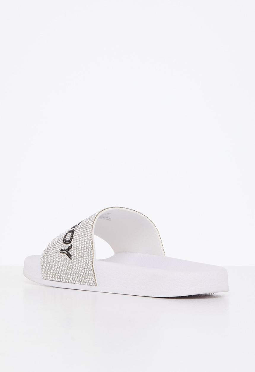 SISSY BOY - Crystal queen slide - white