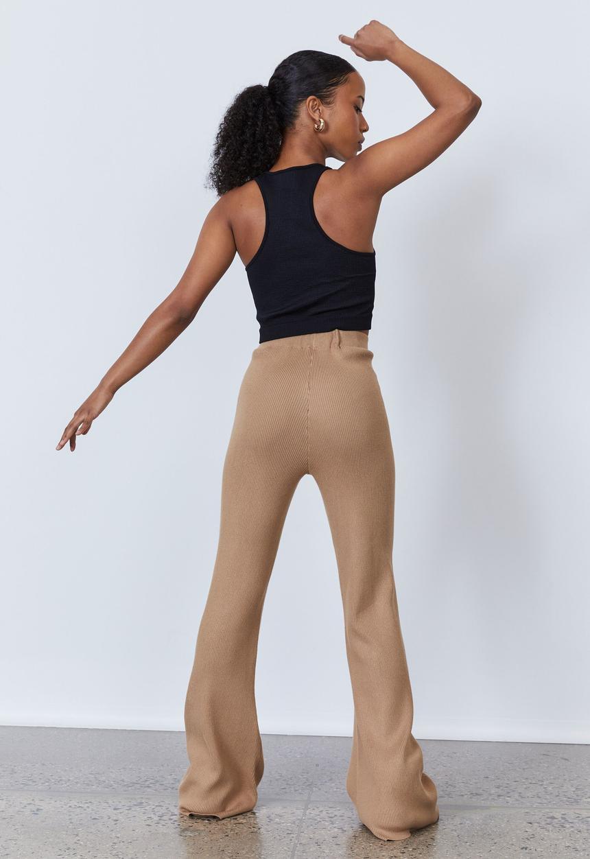 Factorie - Knit pull on pant - tigers eye