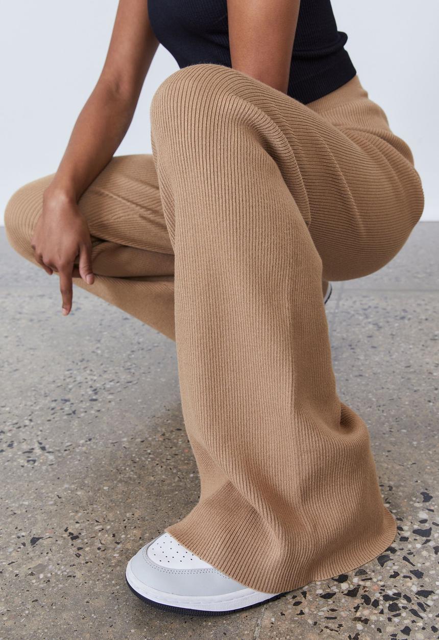 Factorie - Knit pull on pant - tigers eye