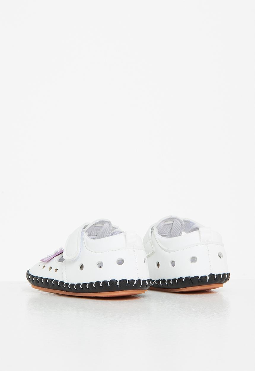 Pop Candy - Girls flower soft sole - white