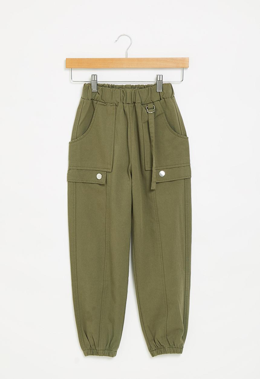 Rebel Republic - Girls cargo pants - olive