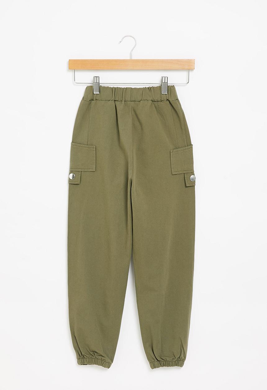 Rebel Republic - Girls cargo pants - olive