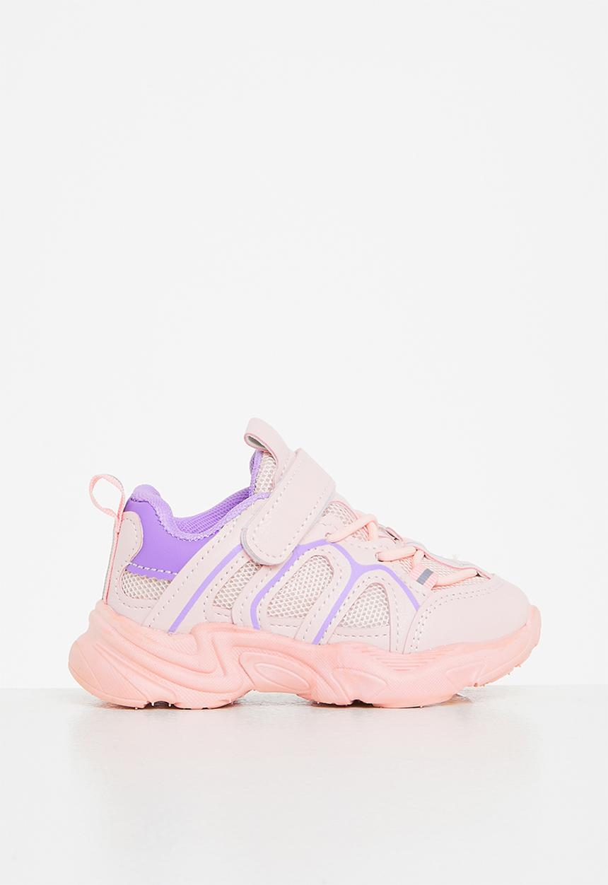 Pop Candy - Girls chunky sneaker with mesh detail - pink