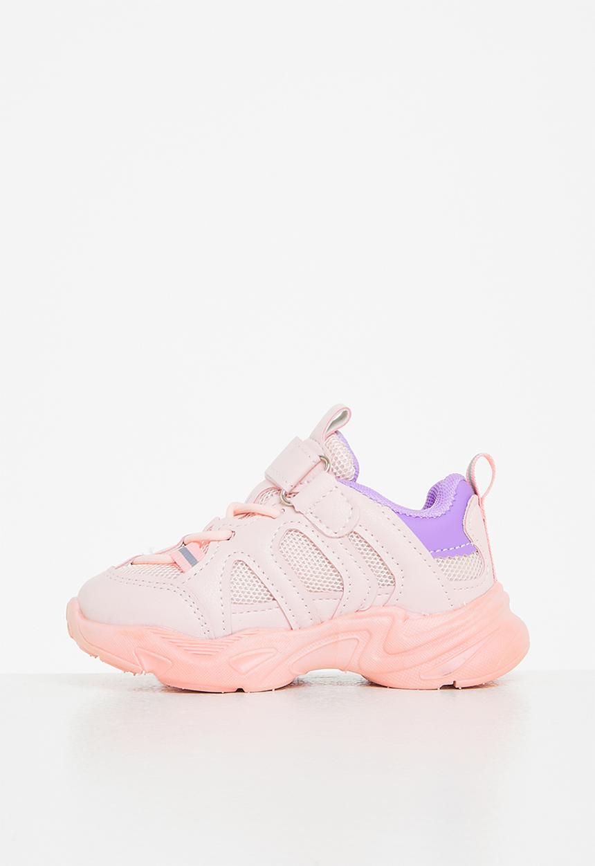 Pop Candy - Girls chunky sneaker with mesh detail - pink