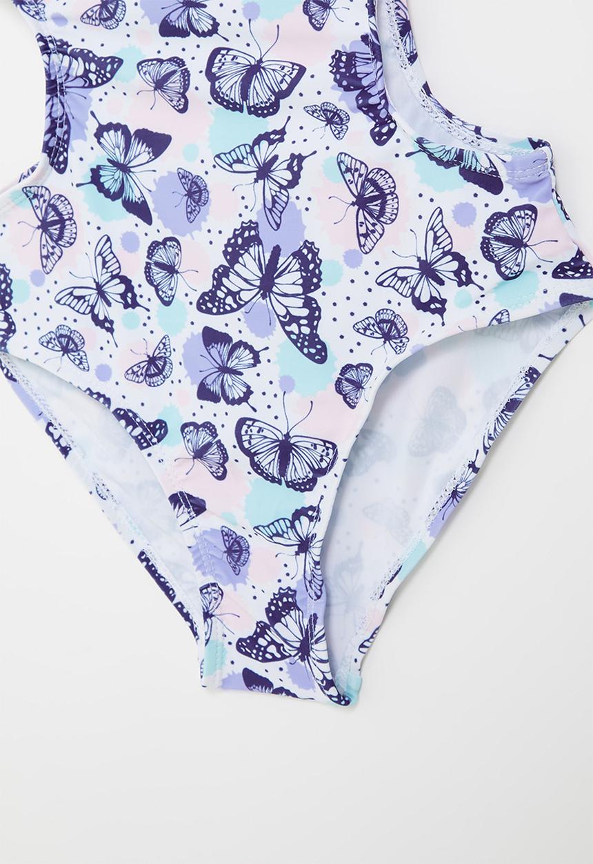 Rebel Republic - Girls butterfly one piece bikini - purple