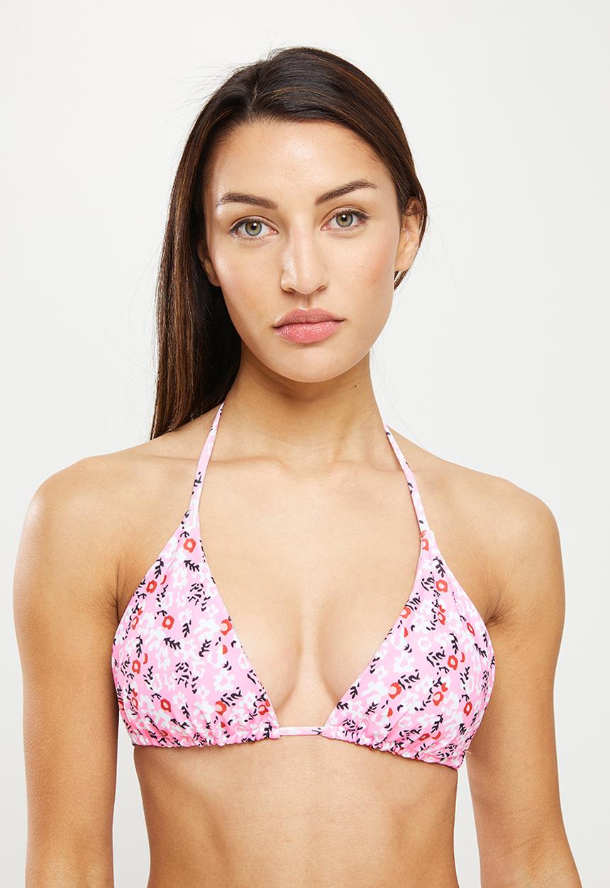 dailyfriday - Triangle bikini set - pink based floral